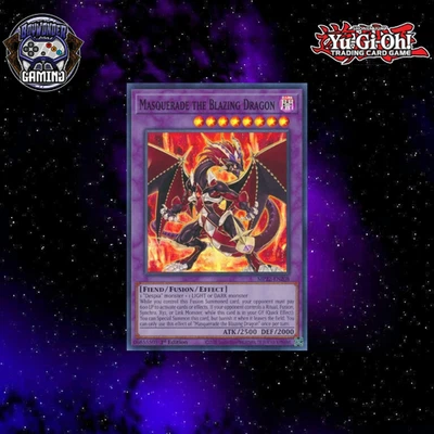 1st Edition Super Rare Masquerade the Blazing Dragon MP22-EN208 M/NM - Image 1 of 2