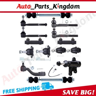 14Pc Front Ball Joints Tie Rods Suspesion Kit For 95-00 GMC Chevy K1500 Suburban - Image 1 of 4
