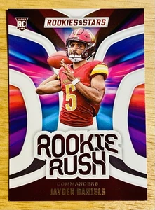 2024 Panini Rookies & Stars JAYDEN DANIELS Rookie Rush RC #RR-JDS Commanders - Picture 1 of 2