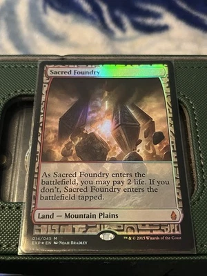 Mtg Sacred Foundry Zendikar Expeditions Foil Card Near Mint Magic - Image 1 of 2