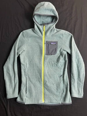 Chaqueta Patagonia para mujer S R1 Air polar sudadera con capucha regulador cremallera completa cuello alto verde azulado Foto 1 de 4