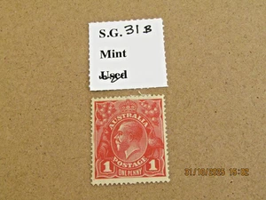 AUSTRALIA 1914 1d CARMINE-RED M/MINT  IGNORE SG No IN PIC - Picture 1 of 2