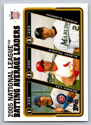 2005 Topps Updates & Highlights  League Leaders w/ Pujols UH142 - Image 1 of 2