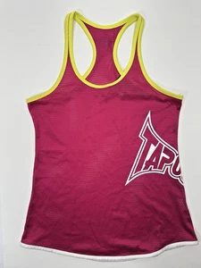 Camiseta sin mangas TAPOUT Camisa Entrenamiento Malla Jersey Para Mujer TALLA-S Rosa con Flecos Amarillos - Imagen 1 de 10