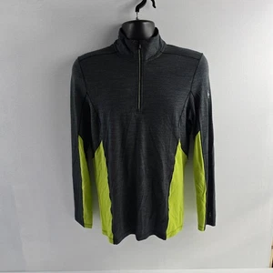 Smartwool Men’s Merino Sport 150 1/4 Zip Pullover Gray Green S 5964 - Picture 1 of 9