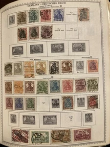 Estampillas de Alemania de 1905-1921, 1922 de 2 páginas de álbum global, Germania, panel de folletos - Imagen 1 de 4