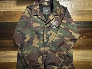 Vans Torrey Jacket Size Medium Youth Boys Camouflage Camo Windbreaker Button - Picture 1 of 8