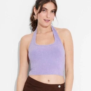 Wild Fable Damen geripptes Neckholder Top MEDIUM Flieder Lila Neu mit Etikett - Bild 1 von 4
