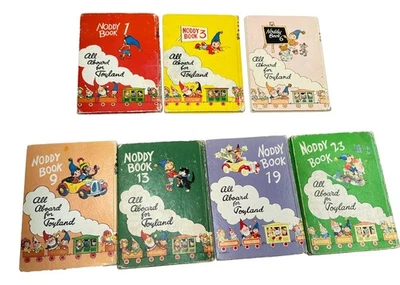Lote de 7 libros Enid Blyton Noddy Vol 1 3 6 9 13 19 23 HC edición años 60 Toyland Car Magic Foto 1 de 4