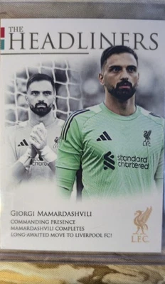Futera Unique The Headliners Giorgi Mamardashvili Liverpool Numbered Card - Image 1 of 2