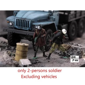 1/72 Painted 2-persons Doomsday Soldier Military Finished For Car Vehicles Toys - Picture 1 of 5