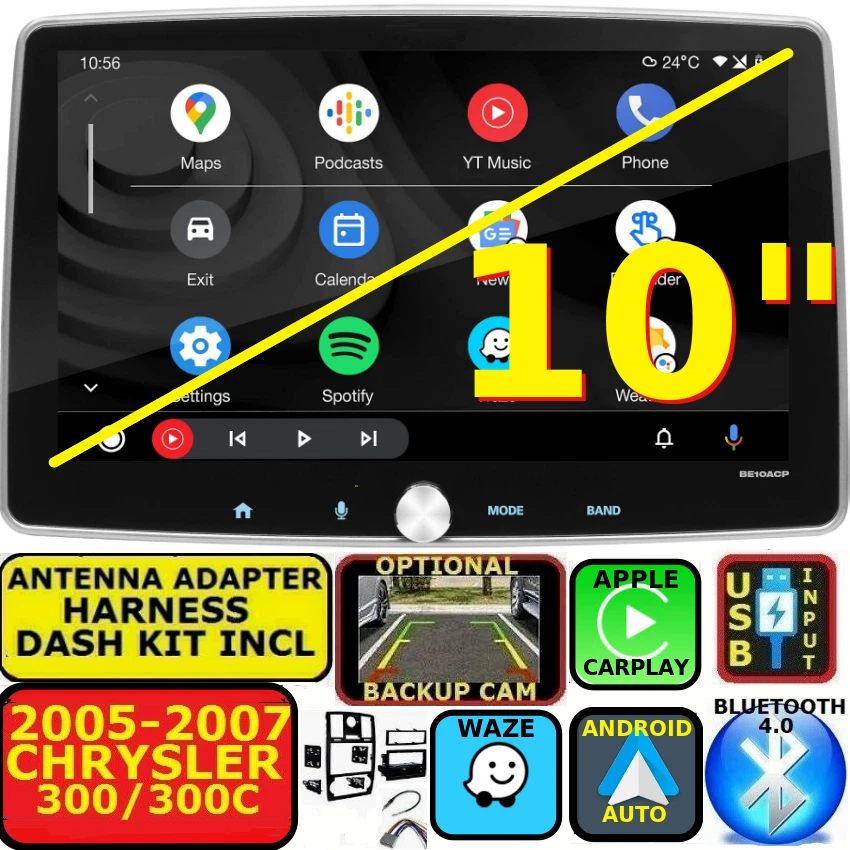 05 06 07 CHRYSLER 300 300C NAVEGACIÓN BLUETOOTH APPLE CARPLAY ANDROID RADIO AUTO COCHE Foto 1 de 4