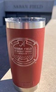 Yeti Rambler 20oz Tumbler White NICK SABAN FIELD BRYANT DENNY ALABAMA SOLD OUT - Picture 1 of 5