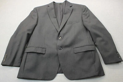 Chaqueta Blazer Abrigo Deportivo Calvin Klein Para Hombres Azul Marino Rayas 100% Lana 42 S Corto Foto 1 de 4
