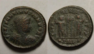 Constantine II, Caesar Rare genuine Ancient Roman coin Legion soldiers dot SMK - Picture 1 of 4