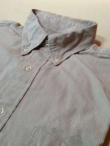 Camisa deportiva con botones beige y blanca a cuadros Brooks Brothers Brooks talla M - Imagen 1 de 6