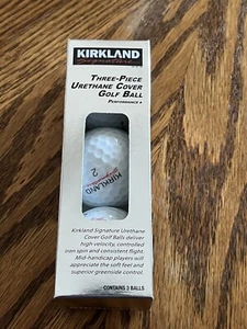 Kirkland Three-Piece Urethane Cover Golf Ball Performance 3 Pack - Picture 1 of 4