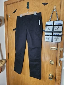 Neu mit Etikett Khakis by Gap Damenhose Vintage gerades Bein schwarz Größe 12 R Arbeit Freizeit - Bild 1 von 12