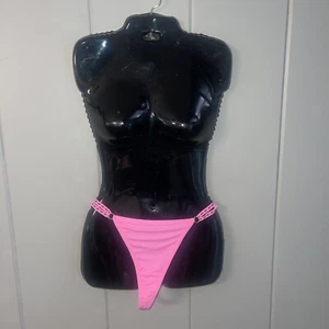 Juicy Couture Lingerie Hot Pink String Sissy Thong Panty Underwear Size XL - Picture 1 of 3