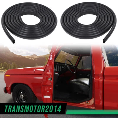Pair Rubber Door Seals Weatherstrip Set Fit For 73-79 Ford F100 F150 F250 Truck - Image 1 of 4