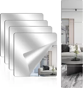 Acrylic Wall Mirrors Full Length,Self Adhesive Acrylic Mirror,8 X 8 Inch Self Ad - Picture 1 of 6
