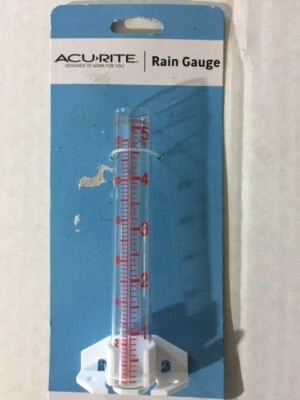 AcuRite ~ 00810W4 ~ Pluviómetro de vidrio ~ Capacidad de 5" Foto 1 de 2