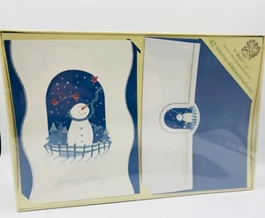Burgoyne 42 Christmas Snowman Holiday Cards w/ Matching Self-Seal Envelopes - Picture 1 of 9