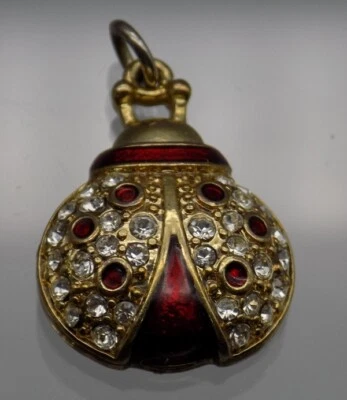 Diamantes de imitación y esmalte Ladybug Ladybird encanto insecto vintage Foto 1 de 4