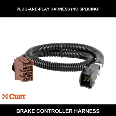 Chicote de fios para controlador de freio CURT 2000-2002 Chevrolet Suburban 2500 todo reboque - Imagem 1 de 4