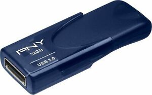 NEW PNY Attache 4 Turbo 32GB USB 3.0 BLUE Thumb Flash Drive P-FD32GTBAT4NB-GE