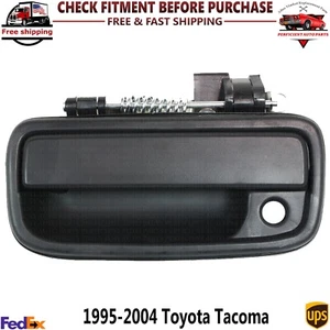 Front Exterior Door Handle Driver Side Black Plastic For 1995-2004 Toyota Tacoma - Picture 1 of 6