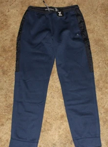 Boys Xersion NWT navy w/black stripe straight inner fleece sweatpants size 14/16 - Picture 1 of 2