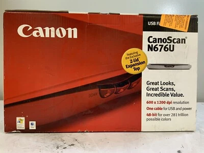 Canon CanoScan N676U USB Flatbed Scanner Gray Single-Pass 600 x 1200 Dpi (F6C*) - Image 1 of 4