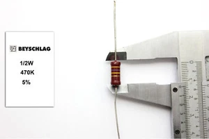 VINTAGE BEYSCHLAG RESISTOR. 1/2W 470K 5% *1 PC* NOS (New Old Stock) RC1706 - Picture 1 of 1