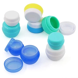 Travel Containers Sets Silicone & PP Cream Jars for Toiletries Empty Lotion Leak - Picture 1 of 12