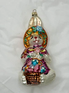 VTG Christopher Radko ROSEY O'HARE Spring Easter Bunny Rabbit Ornament 97-227-0 - Picture 1 of 6