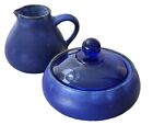 Gotek Creamer sugar/Lid Cobalt Blue pottery Colonia Tover Venezuela Pitcher