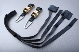 Lenkergurt mit Karabiner und Ratschen L:2,15m /39cm L: 3,8cm für Motorrad - Bild 1 von 9