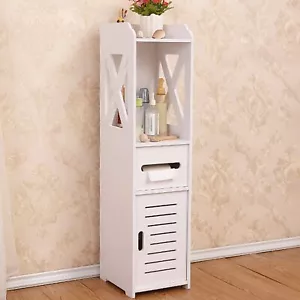Badezimmerschrank Schmaler Badschrank Toilettenschrank Freistehend Badregal - Bild 1 von 8