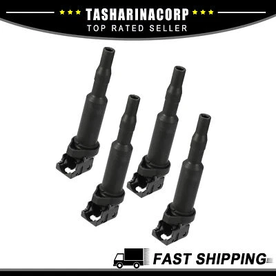 Pieza de 4 bobinas de encendido automotrices motor coche paquete de repuesto apto para BMW 128i Foto 1 de 4