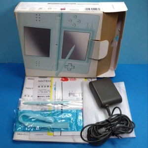 Nintendo DS Lite Ice Blue Complete Set with Charger & Box - Retro Gaming - Picture 1 of 24