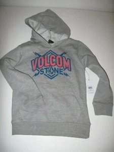 Volcom Little Boys M/5 Hooded Sweatshirt Gray Hoodie Pullover Roundabout - Picture 1 of 2