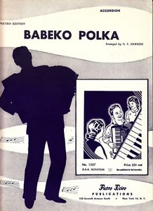 Babeko Polka N. F. Hawkins 1948 Vintage Accordion Sheet Music - Imagen 1 de 2
