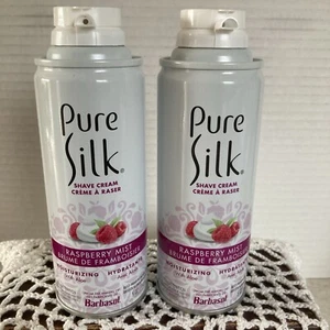 Pure Silk Women’s Shave Cream Lot Of 2 Raspberry Mist 5 Oz New Moisturizing Aloe - Picture 1 of 6