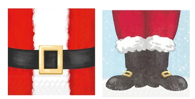 Boston International Santa Boots And Suit Cocktail Napkins Bundle - Image 1 of 3