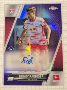 Sidney Raebiger 2021-22 Topps Chrome Bundesliga /199 RC Auto RB Leipzig  - Picture 1 of 2