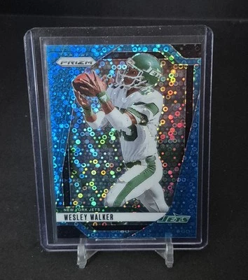 2024 Prizm Blue Disco Prizm #230 Wesley Walker /99  Jets - Image 1 of 3