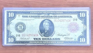 1914 $10 Red Seal Federal Reserve Note From New York - Picture 1 of 4