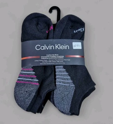 Calcetines CALVIN KLEIN Mujer No Show Acolchados Todos los Días 6 Pares Zapatos Talla 4-10  Foto 1 de 2