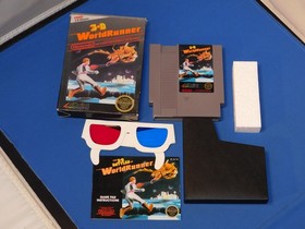 Vintage 1987 NES Nintendo 3-D Worldrunner Video Game W/Box Glasses & Ins 5 Screw